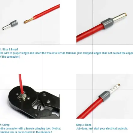 Kit de Crimpadora Profesional con 1200 Piezas – Terminales y Conectores – Modelo HSD8 6-4A — imagen 7